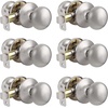 image:imageProbrico Door Knobs Interior Passage Door Knobs in Oil Rubbed Bronze FinishBall Shape Door Hardware for Hallway or Closet1 PackBrushed Nickel