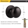 image:imageProbrico Door Knobs Interior Passage Door Knobs in Oil Rubbed Bronze FinishBall Shape Door Hardware for Hallway or Closet1 PackOil Rubbed Bronze
