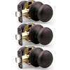 image:imageProbrico Door Knobs Interior Passage Door Knobs in Oil Rubbed Bronze FinishBall Shape Door Hardware for Hallway or Closet1 PackOil Rubbed Bronze