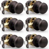 image:imageProbrico Door Knobs Interior Passage Door Knobs in Oil Rubbed Bronze FinishBall Shape Door Hardware for Hallway or Closet1 PackOil Rubbed Bronze