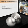 image:imageProbrico Dummy Door KnobsStain Nickel Finish Single Side Flat Ball Style NonTurning Closet French Door Handles 6 Pack10