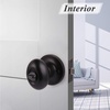 image:imageProbrico Egg Style Bedroom and Bathroom Privacy Door Knobs Oval Oil Rubbed Bronze Keyless Door Lock6 Pack