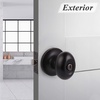 image:imageProbrico Egg Style Bedroom and Bathroom Privacy Door Knobs Oval Oil Rubbed Bronze Keyless Door Lock6 Pack