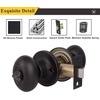 image:imageProbrico Egg Style Bedroom and Bathroom Privacy Door Knobs Oval Oil Rubbed Bronze Keyless Door Lock6 Pack
