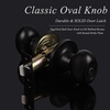 image:imageProbrico Egg Style Bedroom and Bathroom Privacy Door Knobs Oval Oil Rubbed Bronze Keyless Door Lock6 Pack