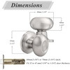 image:imageProbrico Egg Style Hall and Closet Passage Door Knobs Brushed Nickel Oval Door Lock5 Pack