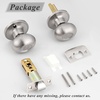 image:imageProbrico Egg Style Hall and Closet Passage Door Knobs Brushed Nickel Oval Door Lock5 Pack