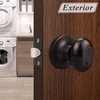 image:imageProbrico Egg Style Hall and Closet Passage Door Knobs Oil Rubbed Bronze Oval Door Lock10 Pack