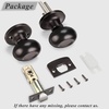 image:imageProbrico Egg Style Hall and Closet Passage Door Knobs Oil Rubbed Bronze Oval Door Lock10 Pack