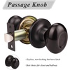 image:imageProbrico Egg Style Hall and Closet Passage Door Knobs Oil Rubbed Bronze Oval Door Lock10 Pack
