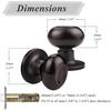 image:imageProbrico Egg Style Hall and Closet Passage Door Knobs Oil Rubbed Bronze Oval Door Lock10 Pack