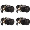 image:imageProbrico Entry Door Knobs with Lock Keyed Alike Interior Exterior Door Locks in Brushed Nickel Finish 4 Pack Stainless Steel Modern Entrance Locksets for Bedroom OfficeOil Rubbed Bronze