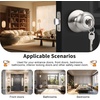 image:imageProbrico Entry Door Knobs with Lock Keyed Alike Interior Exterior Door Locks in Brushed Nickel Finish 4 Pack Stainless Steel Modern Entrance Locksets for Bedroom OfficeBrushed Nickel