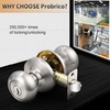 image:imageProbrico Entry Door Knobs with Lock Keyed Alike Interior Exterior Door Locks in Brushed Nickel Finish 4 Pack Stainless Steel Modern Entrance Locksets for Bedroom OfficeBrushed Nickel
