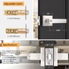 image:imageProbrico Entry Door Levers Matte Black with Keys Heavy Duty Hardware for Exterior Front and Back DoorLockable Keyed Entrance LockUniversal HandlingTransitional Style 1 PackBrushed Nickel