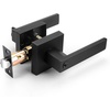image:imageProbrico Entry Door Levers Matte Black with Keys Heavy Duty Hardware for Exterior Front and Back DoorLockable Keyed Entrance LockUniversal HandlingTransitional Style 1 PackBlack