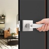 image:imageProbrico Entry Door Levers Matte Black with Keys Heavy Duty Hardware for Exterior Front and Back DoorLockable Keyed Entrance LockUniversal HandlingTransitional Style 1 PackBrushed Nickel