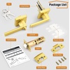 image:imageProbrico Entry Door Levers Matte Black with Keys Heavy Duty Hardware for Exterior Front and Back DoorLockable Keyed Entrance LockUniversal HandlingTransitional Style 1 PackGold