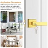 image:imageProbrico Entry Door Levers Matte Black with Keys Heavy Duty Hardware for Exterior Front and Back DoorLockable Keyed Entrance LockUniversal HandlingTransitional Style 1 PackGold