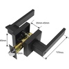 image:imageProbrico Entry Door Levers Matte Black with Keys Heavy Duty Hardware for Exterior Front and Back DoorLockable Keyed Entrance LockUniversal HandlingTransitional Style 1 PackBlack