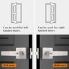 image:imageProbrico Entry Door Levers Matte Black with Keys Heavy Duty Hardware for Exterior Front and Back DoorLockable Keyed Entrance LockUniversal HandlingTransitional Style 1 PackBrushed Nickel