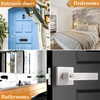 image:imageProbrico Entry Door Levers Matte Black with Keys Heavy Duty Hardware for Exterior Front and Back DoorLockable Keyed Entrance LockUniversal HandlingTransitional Style 1 PackBrushed Nickel