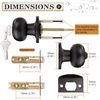 image:imageProbrico Entry Door Locks Keyed Alike Entrance Round Door Knobs Interior Door Locksets Exterior Doorknob with Lock Oil Rubbed Bronze 3 Pack