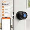 image:imageProbrico Fingerprint Door Lock Smart Door Knob Fingerprint Door Knob with APP Control for Bedroom Garage Office Closet Apartment Round Electronic Door Lock Satin NickelFlat Black