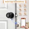 image:imageProbrico Fingerprint Door Lock Smart Door Knob Fingerprint Door Knob with APP Control for Bedroom Garage Office Closet Apartment Round Electronic Door Lock Satin NickelBlack