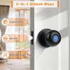 image:imageProbrico Fingerprint Door Lock Smart Door Knob Fingerprint Door Knob with APP Control for Bedroom Garage Office Closet Apartment Round Electronic Door Lock Satin NickelBlack
