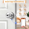 image:imageProbrico Fingerprint Door Lock Smart Door Knob Fingerprint Door Knob with APP Control for Bedroom Garage Office Closet Apartment Round Electronic Door Lock Satin NickelSatin Nickel