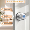 image:imageProbrico Fingerprint Door Lock Smart Door Knob Fingerprint Door Knob with APP Control for Bedroom Garage Office Closet Apartment Round Electronic Door Lock Satin NickelSatin Nickel