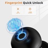 image:imageProbrico Fingerprint Door Lock Smart Door Knob Fingerprint Door Knob with APP Control for Bedroom Garage Office Closet Apartment Round Electronic Door Lock Satin NickelFlat Black