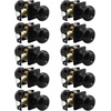 image:imageProbrico Flat Ball Black BedBath Door Knob Privacy Door Knob Interior Bathroom Lock with Square Rosette1 PackBlack