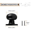image:imageProbrico Flat Ball Single Dummy Door Knobs NonTurning Interior Door Handles Oil Rubbed Bronze 10 PackBlack