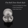 image:imageProbrico Flat Ball Single Dummy Door Knobs NonTurning Interior Door Handles Oil Rubbed Bronze 10 PackBrushed Nickel