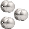image:imageProbrico Flat Ball Single Dummy Door Knobs NonTurning Interior Door Handles Oil Rubbed Bronze 10 PackBrushed Nickel