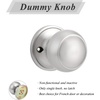 image:imageProbrico Flat Ball Single Dummy Door Knobs NonTurning Interior Door Handles Oil Rubbed Bronze 10 PackBrushed Nickel