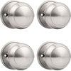 image:imageProbrico Flat Ball Single Dummy Door Knobs NonTurning Interior Door Handles Oil Rubbed Bronze 10 PackBrushed Nickel
