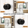 image:imageProbrico Flat Ball Single Dummy Door Knobs NonTurning Interior Door Handles Oil Rubbed Bronze 10 PackOil Rubbed Bronze