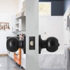 image:imageProbrico Flat Black Privacy Door Knobs Keyless Interior Knobs for Bedroom Bathroom Round Ball BathBed Door Knobs4 PackBlack