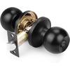 image:imageProbrico Flat Black Privacy Door Knobs Keyless Interior Knobs for Bedroom Bathroom Round Ball BathBed Door Knobs4 PackBlack