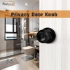 image:imageProbrico Flat Black Privacy Door Knobs Keyless Interior Knobs for Bedroom Bathroom Round Ball BathBed Door Knobs4 PackBlack