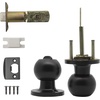image:imageProbrico Flat Black Privacy Door Knobs Keyless Interior Knobs for Bedroom Bathroom Round Ball BathBed Door Knobs4 PackBlack