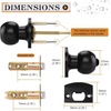 image:imageProbrico Flat Black Privacy Door Knobs Keyless Interior Knobs for Bedroom Bathroom Round Ball BathBed Door Knobs4 PackBlack