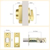 image:imageProbrico Front Door Lock Set Satin Nickel Door Handle Set Entry Door Locksets with Deadbolt Single Cylinder Front Door Handle and Deadbolt Set 1 SetGold