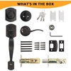 image:imageProbrico Front Door Lock Set Satin Nickel Door Handle Set Entry Door Locksets with Deadbolt Single Cylinder Front Door Handle and Deadbolt Set 1 SetOil Rubbed Bronze
