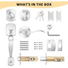 image:imageProbrico Front Door Lock Set Satin Nickel Door Handle Set Entry Door Locksets with Deadbolt Single Cylinder Front Door Handle and Deadbolt Set 1 SetPolished Chrome