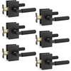 image:imageProbrico Gold Door Handle Knurled Lever Heavy Duty Interior Door Handles for Bedroom Bathroom Reversible Left amp Right Handed Gold Privacy Door HandleMatte Black
