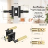 image:imageProbrico Gold Door Handle Knurled Lever Heavy Duty Interior Door Handles for Bedroom Bathroom Reversible Left amp Right Handed Gold Privacy Door HandleMatte BlackGold